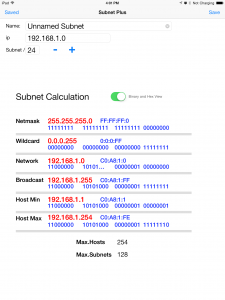 Free Subnet Calculator for the iPhone and iPad